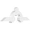 Ekena Millwork Ericson Architectural Grade PVC Gable Bracket, 72"W x 24"H x 6"D x 6"F, 8/12 Pitch GBP072X24X0606ERI00 - alternate 1